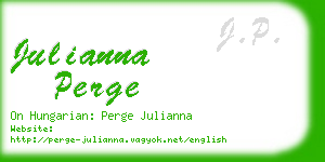 julianna perge business card